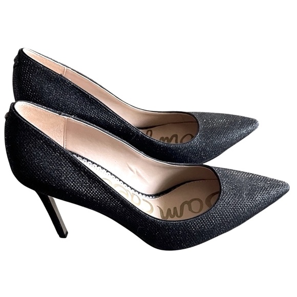 NEW Sam Edelman Black Evening Special Occasion Heels Sparkle Shimmer - Picture 2 of 5